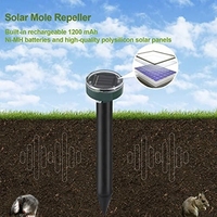 Répulsif à ultrasons à énergie solaire pour animaux, extérieur, étanche, avec choc de rat, électronique, rond, alimenté par énergie solaire