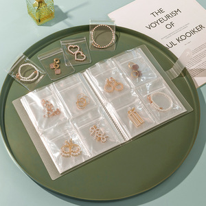 Jewelry <b>Storage</b> Booklet 3 Layers Transparent PP Desktop Organizer For Earrings Bracelets Accessories - Product Image 2
