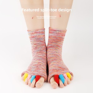 <span class=keywords><strong>Calcetines</strong></span> de yoga de cinco <span class=keywords><strong>dedos</strong></span> para mujer, de poliéster absorbente de sudor, con corrección de pulgar, estilo japonés-coreano, transpirables, para yoga y uso diario. - Product Image 2