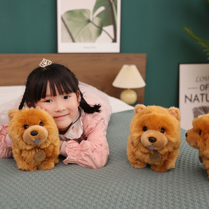 Toptan stok gerçekçi Chow Chow ve Pomeranian köpek peluş oyuncak sevimli sevimli yıkanmış çocuk konfor peluş oyuncak - Product Image 3