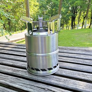 Estufa de Leña Portátil de Acero Inoxidable para Acampar al Aire Libre, Parrilla Resistente al Viento, Tiempo de Ebullición de 5 Minutos, Q135 - Product Image 2