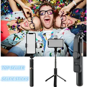 360 akıllı telefon Tripod dolgu aydınlatma Selfie sopa kablosuz uzaktan kumanda soketi Monopod cep telefonu dolgu ışığı Selfie sopa