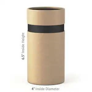 Biodegradable Small Custom Brown Kraft Cylinder Packaging Tube Paper Box