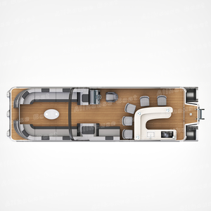 2026 di lusso pontone barca con barra in alluminio motore fuoribordo incrociatore Sport pesca 7.9m saldati <span class=keywords><strong>costruzione</strong></span> pontone barca - Product Image 3