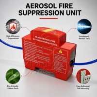 Sistem Pemadam Kebakaran Aerosol Otomatis ZHONGSU untuk Pemasangan di Rel DIN, Sistem Penekan Panas untuk Kabinet Listrik Distribusi Daya