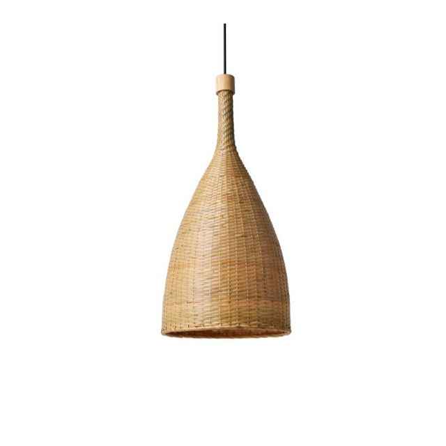 Conical Rattan Shade Slender Conical Rattan Pendant Light Streamlined Elegance for Modern ...