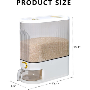 Wholesale Food-Grade PP Injection Molded Moisture-Proof Plastic <b>Rice</b> Jar Storage Box Buckle Lid 6kg-11kg Capacity Storage Foods - Product Image 2