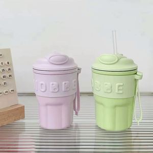 New Kids' 450ML Stainless Steel Portable Water Drinking <b>Bottle</b> 450ML Thermal Insulated Coffee Cup Vacuum Flask & <b>Thermos</b> - Product Image 2