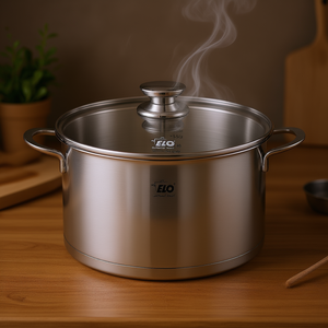 Olla para carne ELO Galant de 5.0L de acero inoxidable con tapa para cocinar - Product Image 3