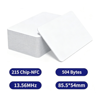 NTAG215 NFC Visitenkarte Blanko Weiße PVC RFID-Chip-Karte Individuell Bedruckt Wiederbeschreibbar