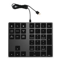 Teclado Numérico Mágico con Cable de 34 Teclas para Laptop, Macbook Pro 2017, Tablet y PC