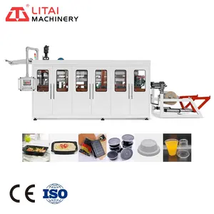 Automatic Thermoforming Making Machine For The Manufacture Of Disposable Cups And Plastic Cup Lid