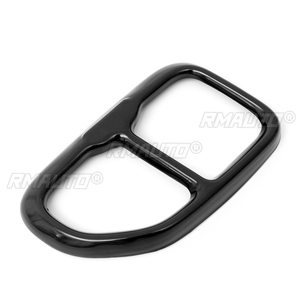 Pair <b>Car</b> Tail Throat Exhaust Pipe Cover <b>Ornaments</b> Stainless Steel Muffler Exhaust Tip Pipe Cover Trim for BMW X3 2018 2019 Black - Product Image 3