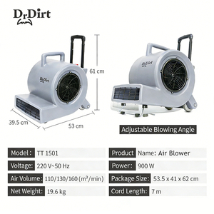 Secador de Alfombras Profesional Comercial de 3 Velocidades, Ventilador de Secado de Pisos con Ángulos de Soplado Ajustables para Hoteles y Hospitales - Product Image 6