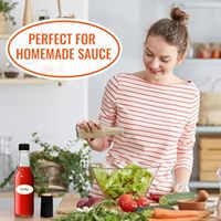 Bouteille en verre vide ronde de 5 oz pour sauce piquante, avec bouchon à vis, couleurs personnalisées, sérigraphiée, pour vinaigrette, sauce tomate, ketchup