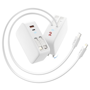 Cargador de Nitruro de Galio de 40W con Cables Retráctiles Dobles, Carga Rápida PD, Tres Puertos USB-A/USB-C, Compatible con Carga de Viaje - Product Image 5