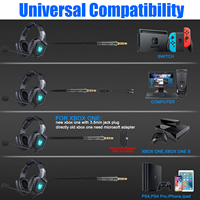 Onikuma K8 Filaire Gamer Casque Affichage Numérique Batterie Ordinateur Gaming DJ/Avion Bandeau Style Communication-Enabled