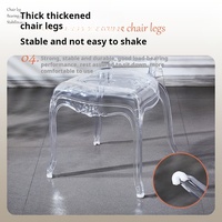 Chaise de banquet Chiavari Napoléon en résine transparente de luxe pour mariage, réception, hôtel, extérieur