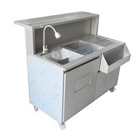 Comptoir de travail Lanxin pour salon de thé commercial, machine à café en acier inoxydable, distributeur de boissons réfrigérées