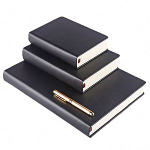 Durable Custom Soft Leather Hardcover A5 Journal Notebook Thread Sewing & Thermal Binding 100 Sheets Thick Lined <b>Gift</b> Business - Product Image 1