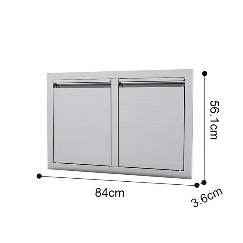 럭셔리 모던 바베큐 주방 제도 스테인레스 스틸 부트인 프레임 더블 도어 야외 주방 캐비닛