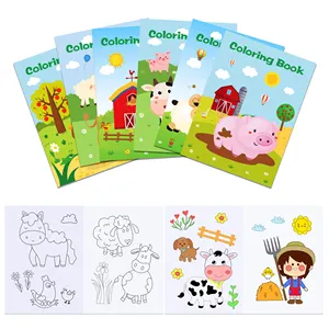 TY001 Farm Animal DIY Coloring Book Birthday Party Cartoon Color Graffiti Painting Book For Farm Party