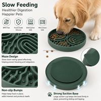 Bol pour chien en silicone de qualité alimentaire sans BPA, forme labyrinthe, résistant au lave-vaisselle, bol pour chien à alimentation lente, bol pour chien arc-en-ciel à alimentation lente