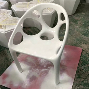 Nordic Contemporary PP Plastic Dining <b>Chair</b> Curved <b>Back</b> Armrest Side <b>Chair</b> for Cafe Dining Room - Product Image 3