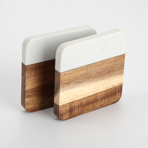 हेक्सागोन वर्ग प्राकृतिक असिया संगमरमर कोस्टर सेट पेय के साथ प्रचार उपहार बॉक्स के साथ - Product Image 1