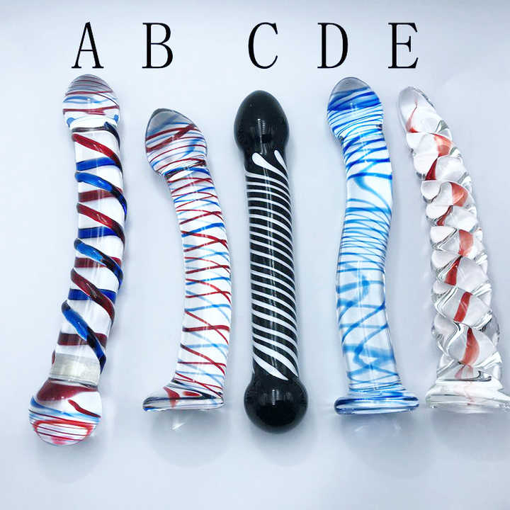 Double Heads Butt Plug - Glass Dildo with Inner Screw