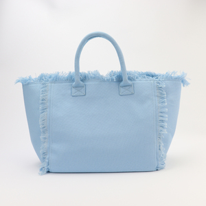 Keymay Free Shipping Canvas Tote <strong>Bag</strong> With Pocket Zipper Women Handbag Beach Tote <strong>Bag</strong> Tassel Fringe Large Canvas <strong>Bags</strong> - Product Image 2