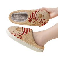Chaussons de Noël en fourrure pour intérieur/extérieur, élégants, respirants, antidérapants, personnalisables avec logo, chauds et confortables