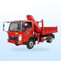Grue compacte articulée SQ100ZB2+1 avec moteur, pompe et engrenages, capacité de levage de 3000 kg, hauteur de levage de 12 m, montée sur camion pour machines d'entrepôt
