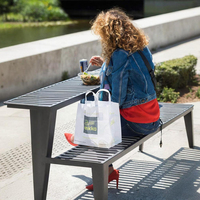 Ensemble de table et de banc de jardin élégant Construction en acier galvanisé durable avec finition enduite de poudre résistante aux intempéries