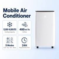 Vente directe usine – Climatiseur portable 14000 Btu à onduleur R32, écoénergétique, avec oscillation automatique et fonction de refroidissement uniquement