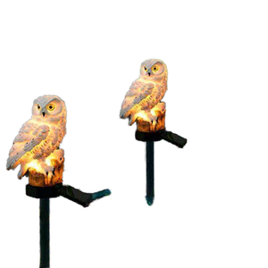 IP65 Waterproof Solar Garden <b>Lights</b> Cartoon Resin <b>Owl</b> Animal Landscape Decoration Elegant <b>Night</b> Lawn Ground Stake Decorations - Product Image 2