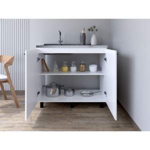 Burwood dB ตู้เก็บเอกสารสองชั้นสีขาวอเนกประสงค์ - Product Image 2