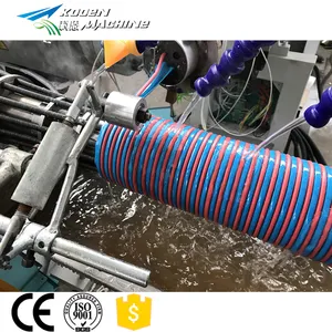 PE PP PVC fiber reinforced flexible spiral garden pipe machine PVC layflat hose pipe extrusion production line making machine