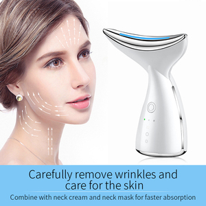 Masseur facial anti-rides 3 couleurs, raffermissant la peau, appareil de beauté portable USB pour le lifting du double menton et du cou, en ABS, à vibration - Product Image 2