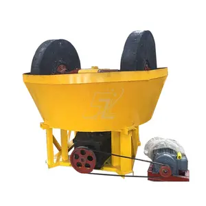 Low Investment and High Capacity Wet Pan Mill Gold New Product 2023 Provided AC Motor Gold Ore Grinding Machine Supplier