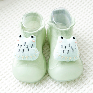 Chaussons-chaussettes antidérapants en coton tricoté pour bébés garçons et filles, motif animaux de dessin animé, pour premiers <span class=keywords><strong>pas</strong></span>, 0-24 mois - Product Image 1