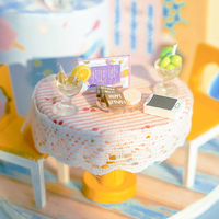 KNOWME Puzzle en bois 3D P-1006 JOJO Little Q, maison de poupée miniature DIY, modèle éducatif, jouet, échelle 1:24, écologique, fait à la main