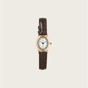 Reloj de Pulsera GBHW Clásico ARO en Oro Marrón, Elegante y Lujoso Reloj de Cuarzo, Estilo Casual de Negocios, Analógico con Correa de Cuero Genuino - Product Image 1