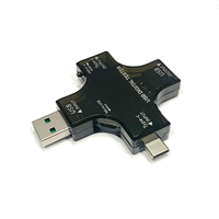 Penguji USB Tipe-C PD, Voltmeter Digital DC, Amperimeter, Pengukur Tegangan Arus, Detektor Amperimeter, Indikator Pengisi Daya Power Bank