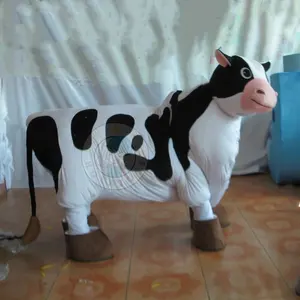 Pessoa 2 traje da mascote da vaca/duas pessoas traje da mascote