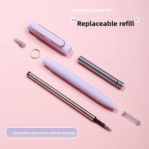 615 व्यक्तिगत लोगो मोरांडी बुलेट जेल पेन 0.5 मिमी धातु रिफिल विज्ञापन हस्ताक्षर काले प्लास्टिक पेन स्टेशनरी - Product Image 3