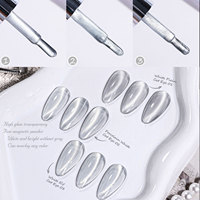 Hanyinails – Vernis Gel Magnétique UV/LED Effet Œil de Chat Blanc 18ml, 3 Couleurs, Marque Privée, Fournisseur d'Usine, Logo Personnalisé, Gel Nail Art