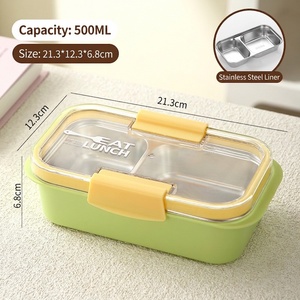 Lonchera de Acero Inoxidable de Grado Alimenticio, Diseñada Específicamente para Trabajadores de Oficina con Compartimentos - Product Image 4