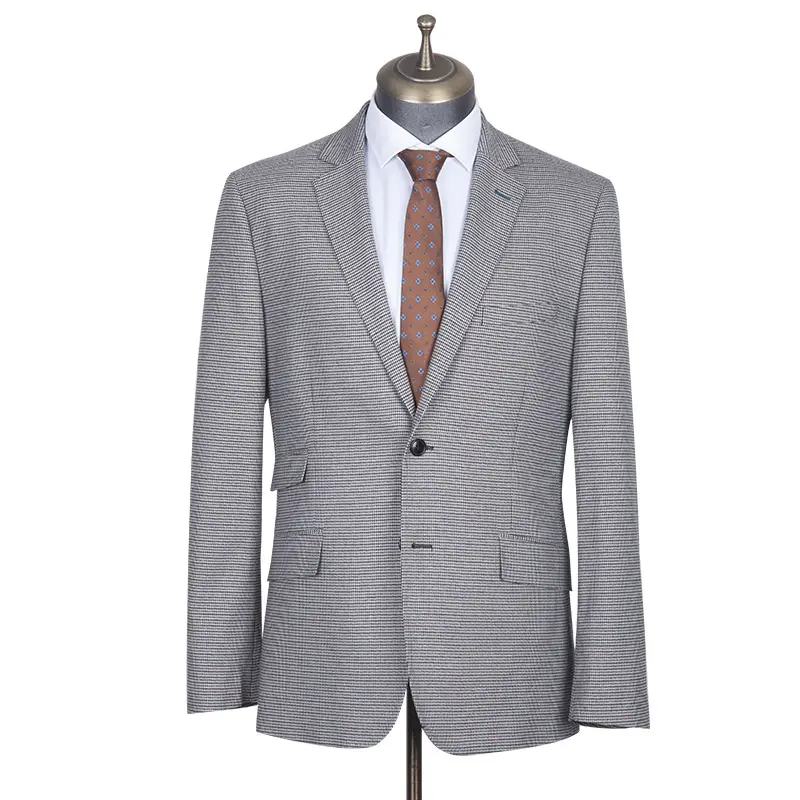 Мужской офисный костюм из ткани TR, весна-осень, мужской костюм, классическое Свободное пальто с рисунком «гусиная лапка» для мужчин, рабочая одежда