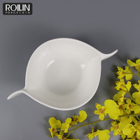 Bol à soupe en porcelaine blanche en gros avec logo personnalisé, vaisselle en céramique pour hôtel, autres fournitures pour hôtels et restaurants